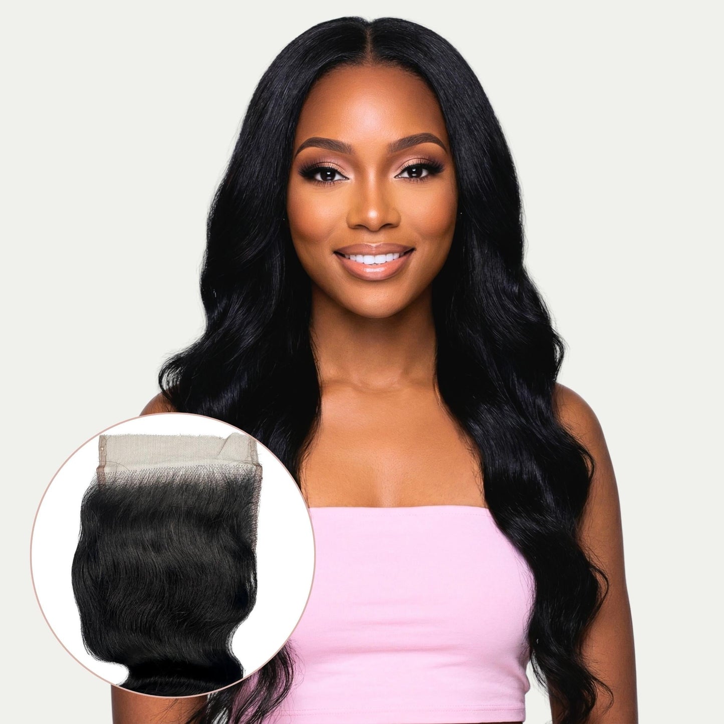 Jet Black Body Wave 4x4 HD Lace Human Hair Closure Luxegan