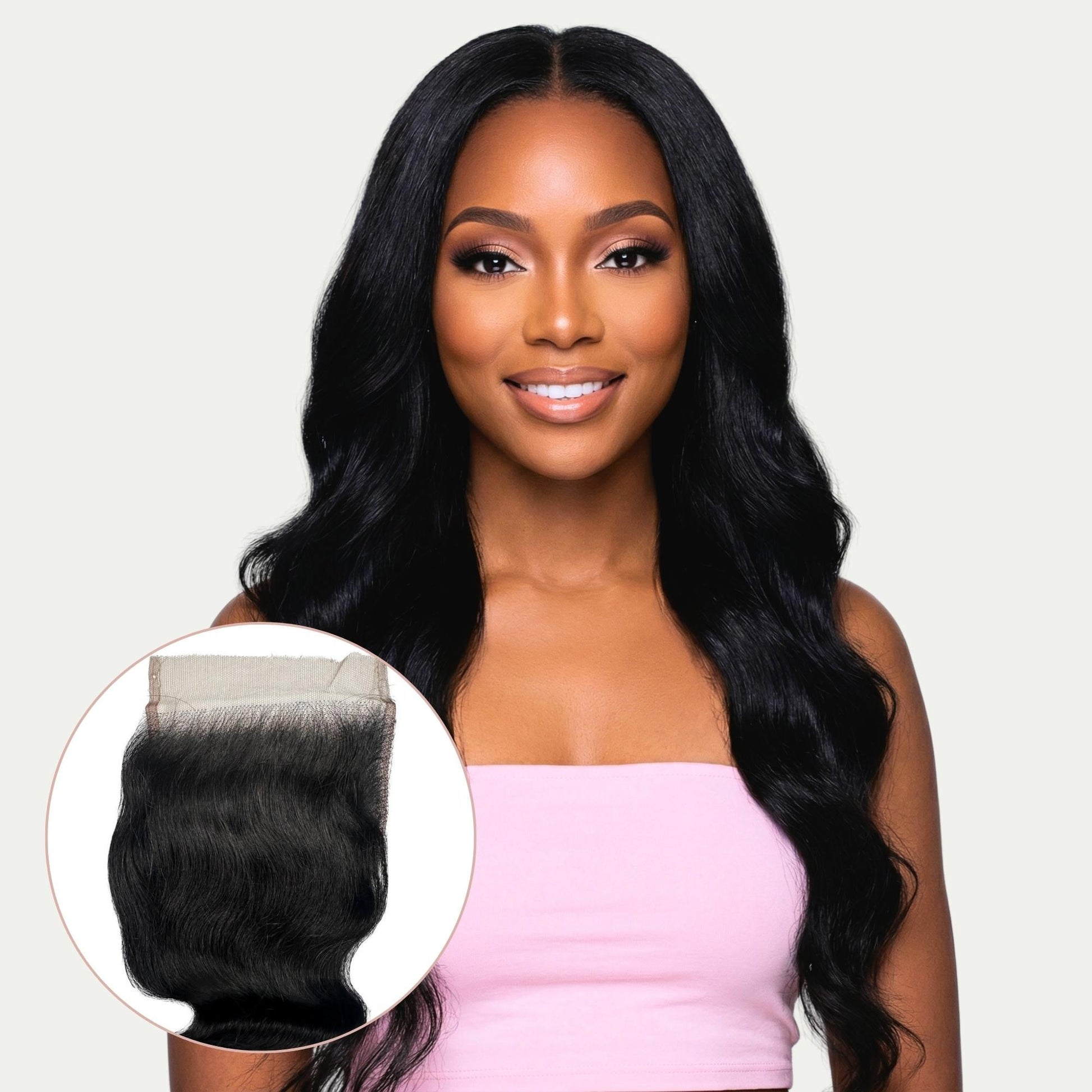 Jet Black Body Wave 4x4 HD Lace Human Hair Closure Luxegan