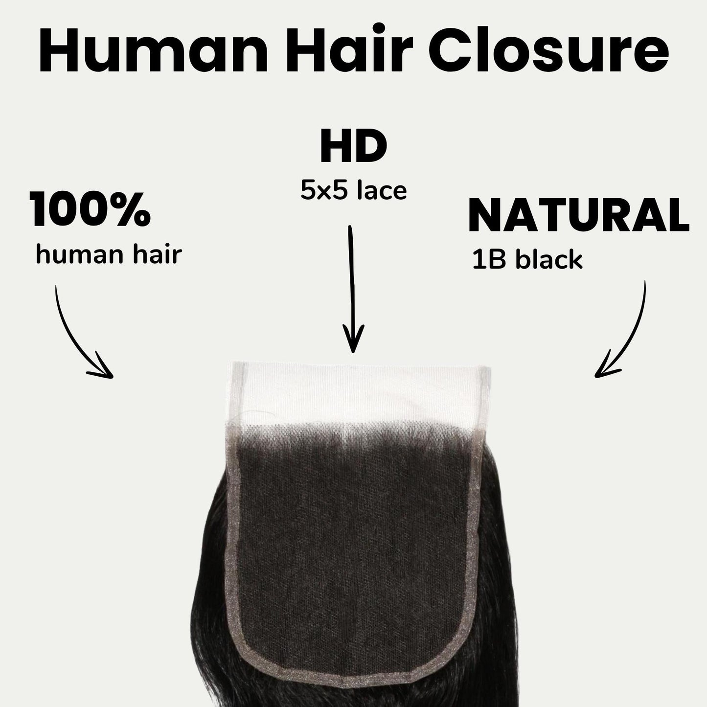 Jet Black Body Wave 5x5 HD Lace Human Hair Closure Luxegan