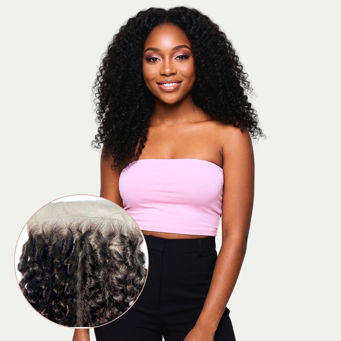 Kinky Curly 5x5 HD Lace Human Hair Closure Luxegan