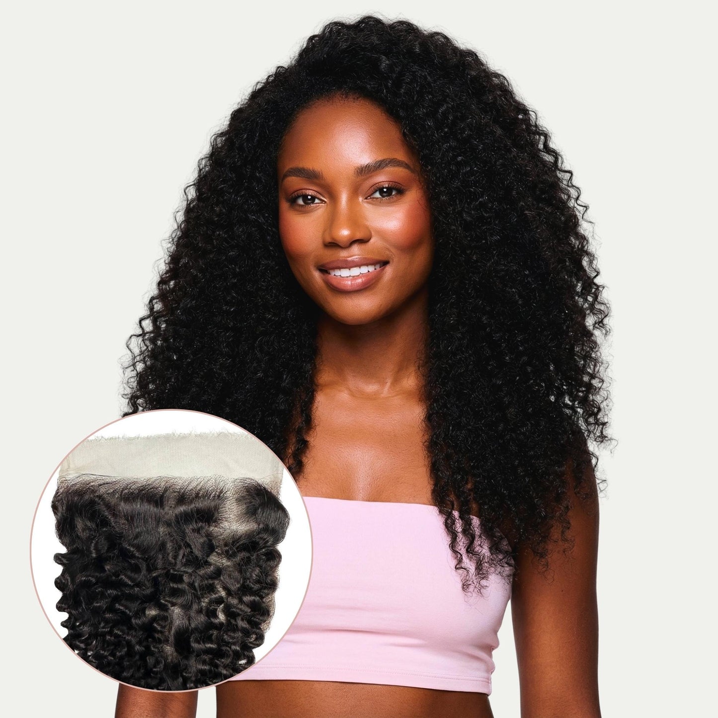 Kinky Curly 6x6 HD Lace Human Hair Closure Luxegan