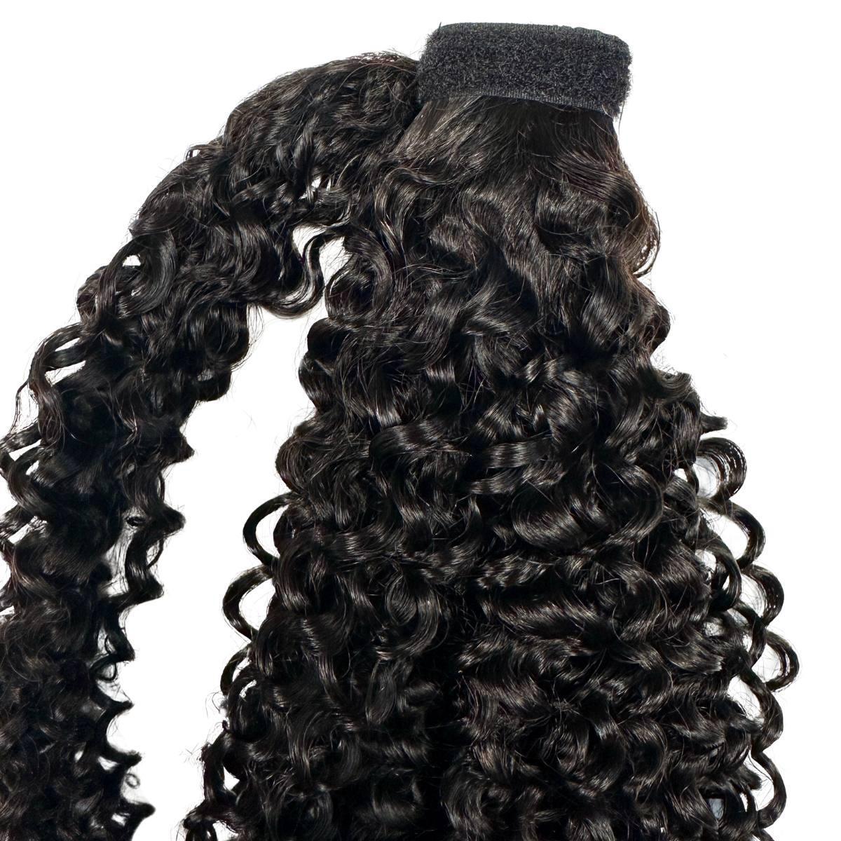 Kinky Curly 100% Human Hair Ponytail Extension Luxegan