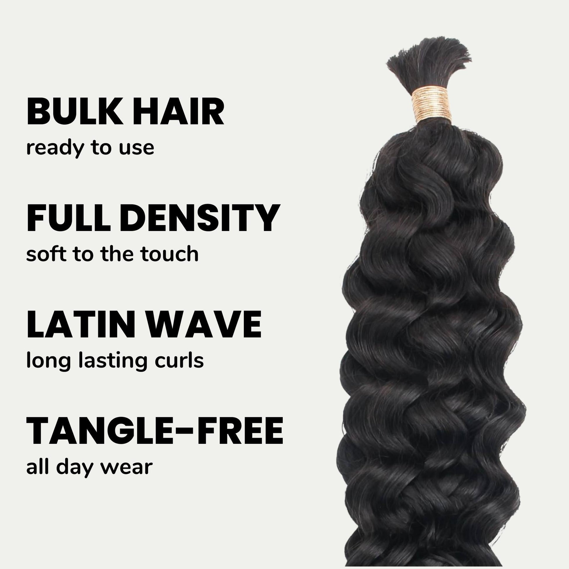Latin Wave Bulk 100% Human Braiding Hair Luxegan