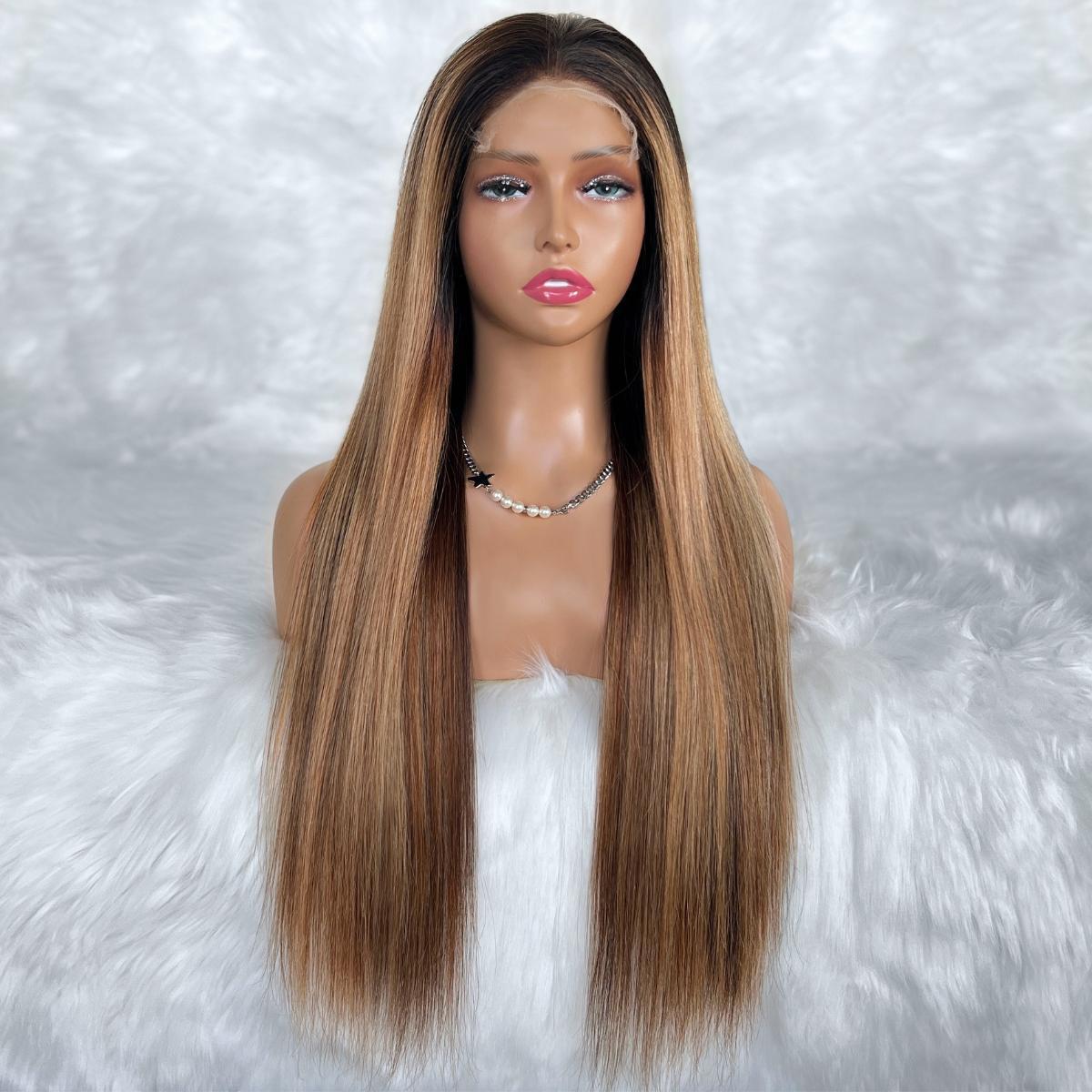 Layla Glueless 5x5 HD Lace Professionally Colored 100% Human Hair Closure Wig Luxegan