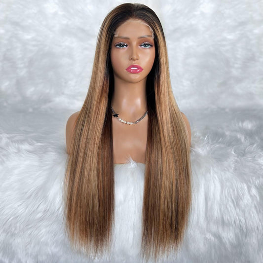 Layla Glueless 5x5 HD Lace Professionally Colored 100% Human Hair Closure Wig Luxegan
