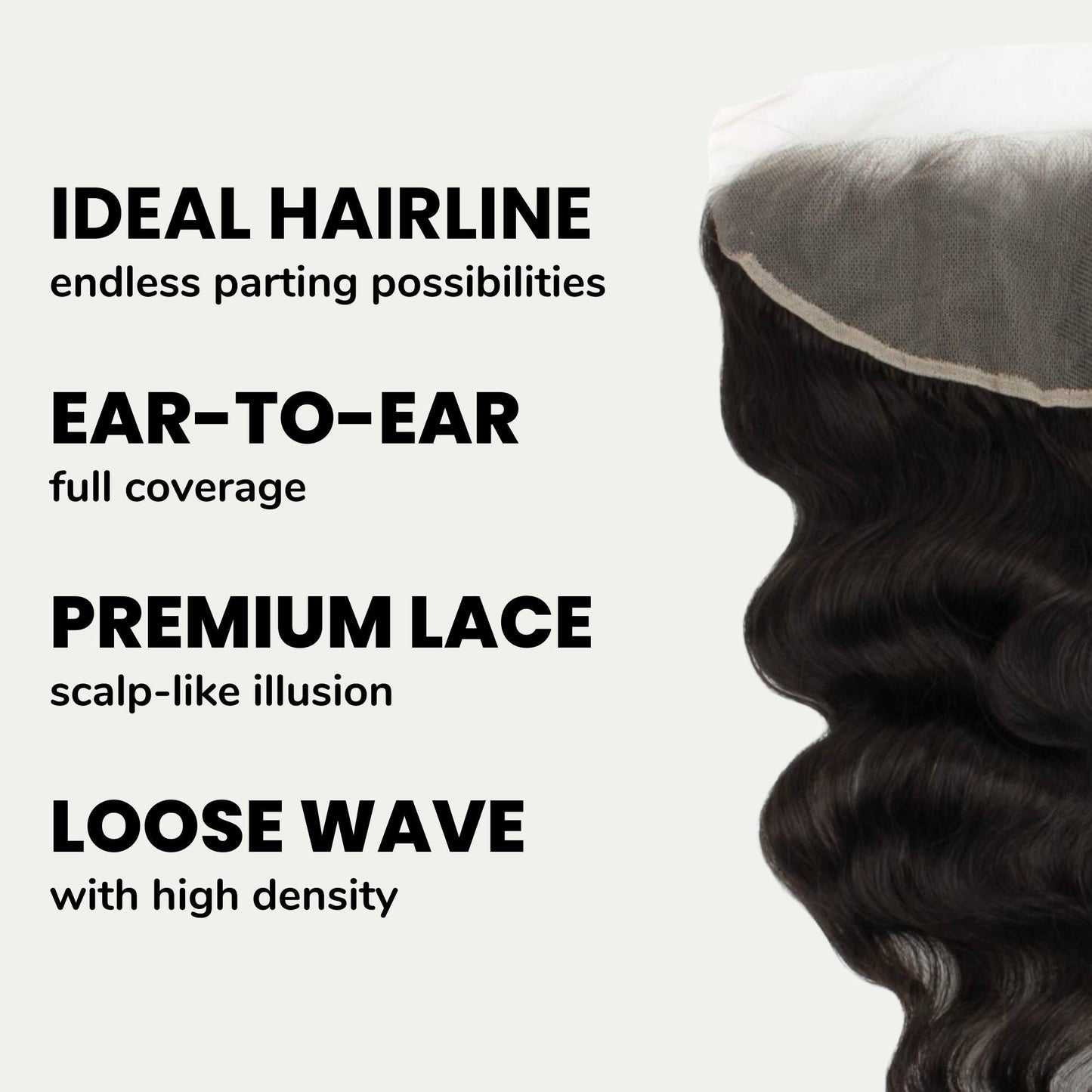 Loose Wave 13x4 Transparent Lace Human Hair Frontal Luxegan