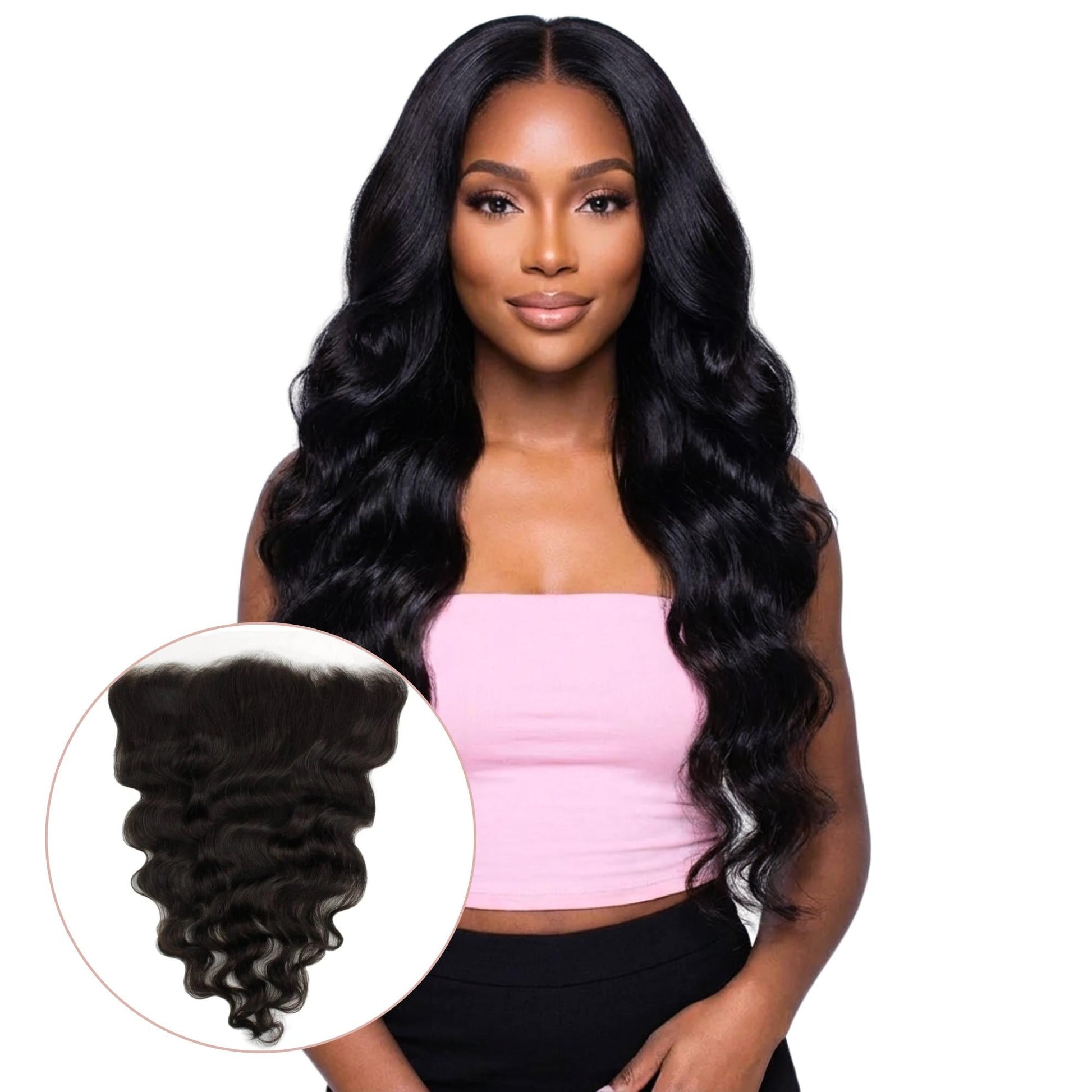 Loose Wave 13x4 Transparent Lace Human Hair Frontal Luxegan