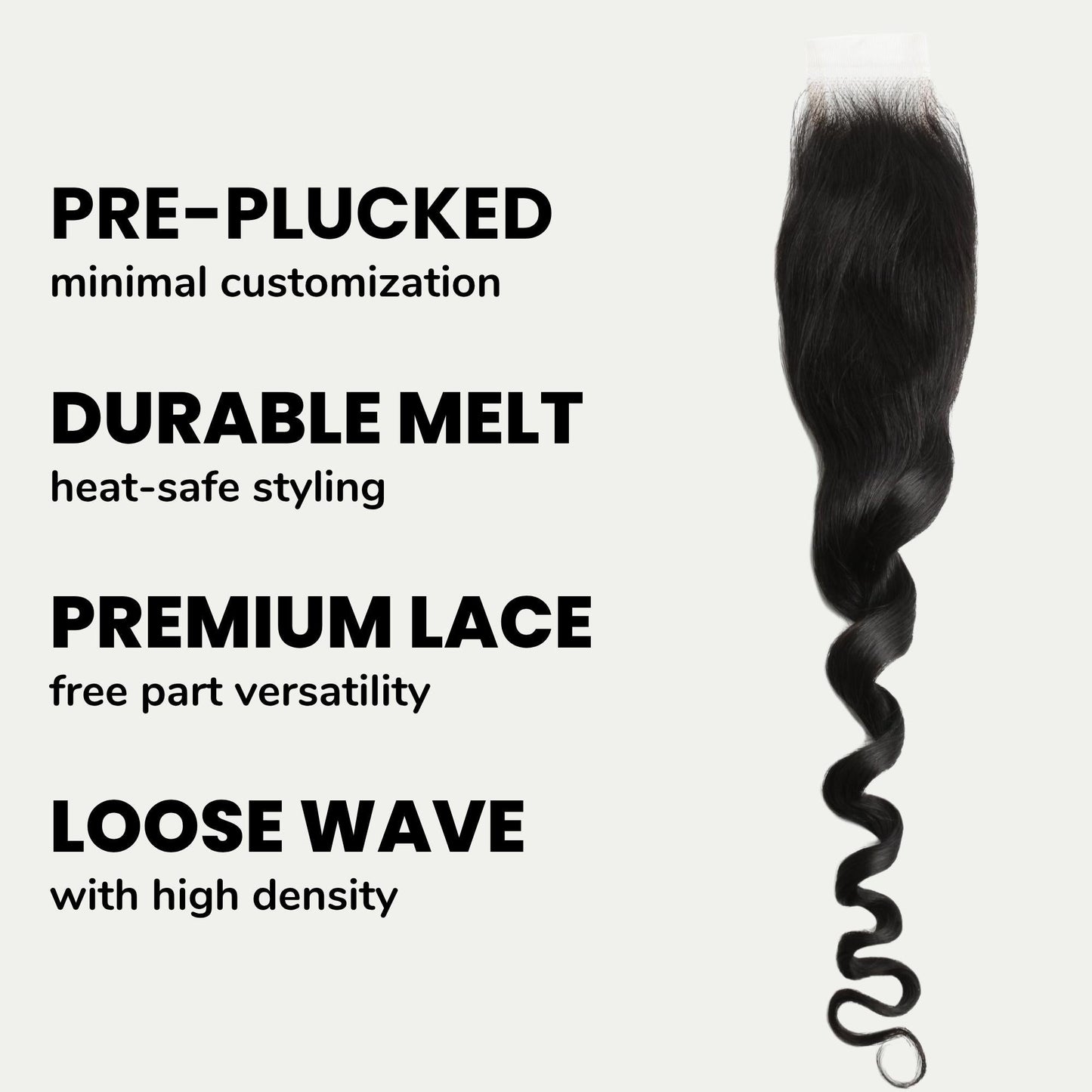 Loose Wave 2x6 HD Lace Human Hair Closure Luxegan