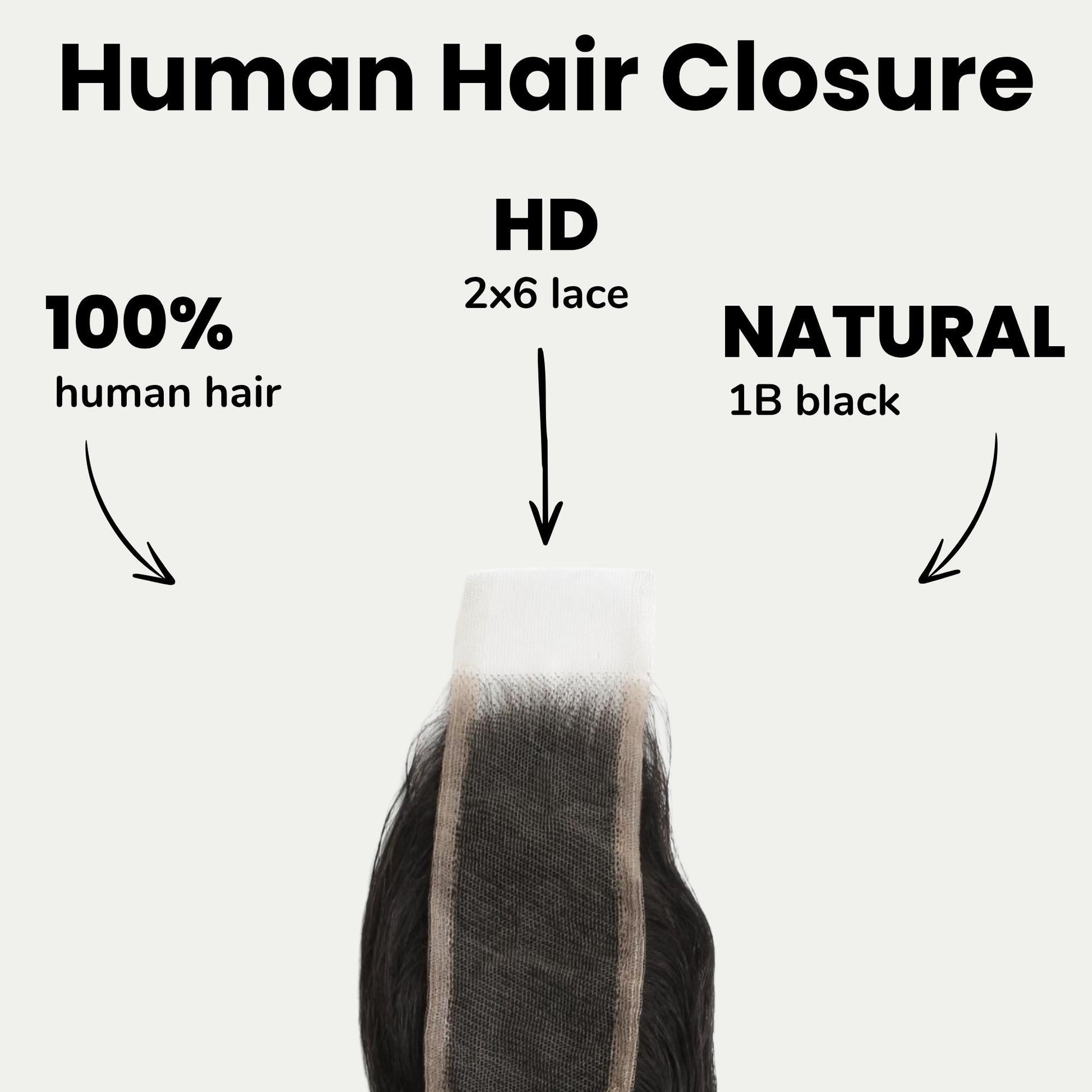 Loose Wave 2x6 HD Lace Human Hair Closure Luxegan