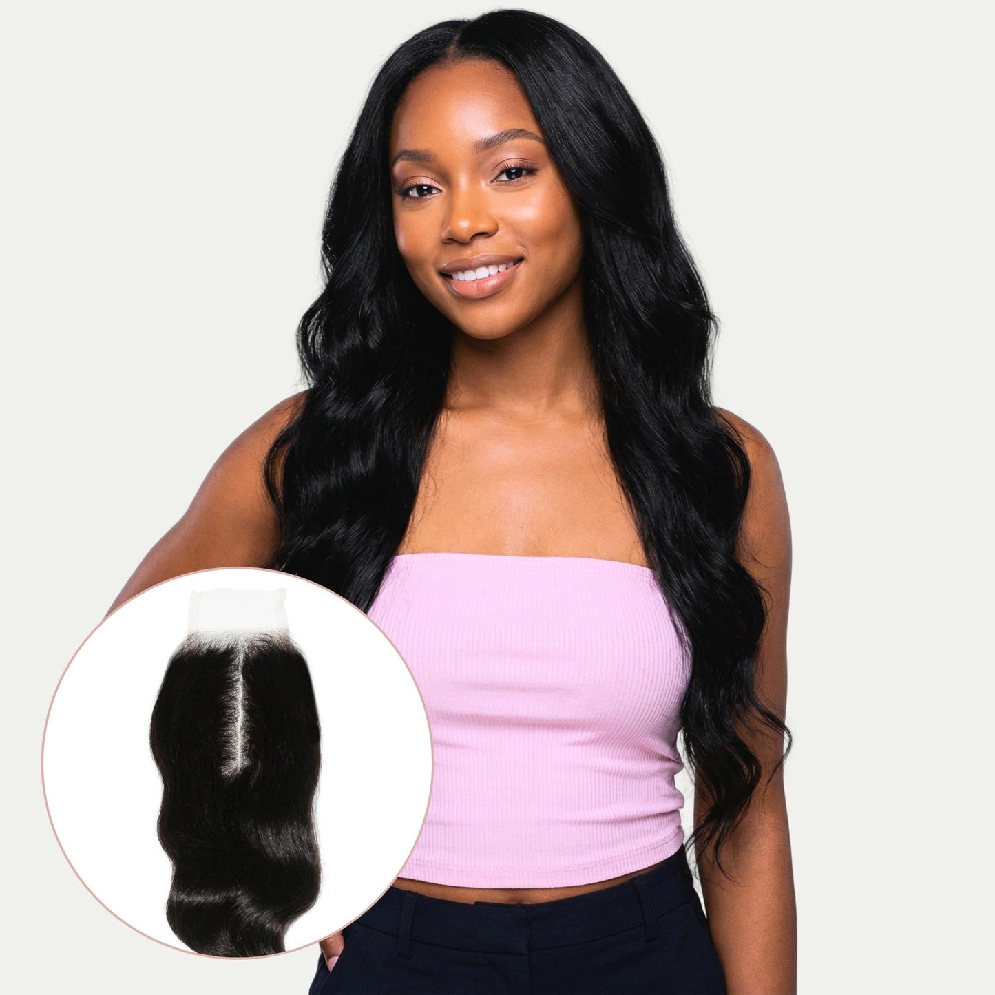 Loose Wave 2x6 Transparent Lace Human Hair Closure Luxegan