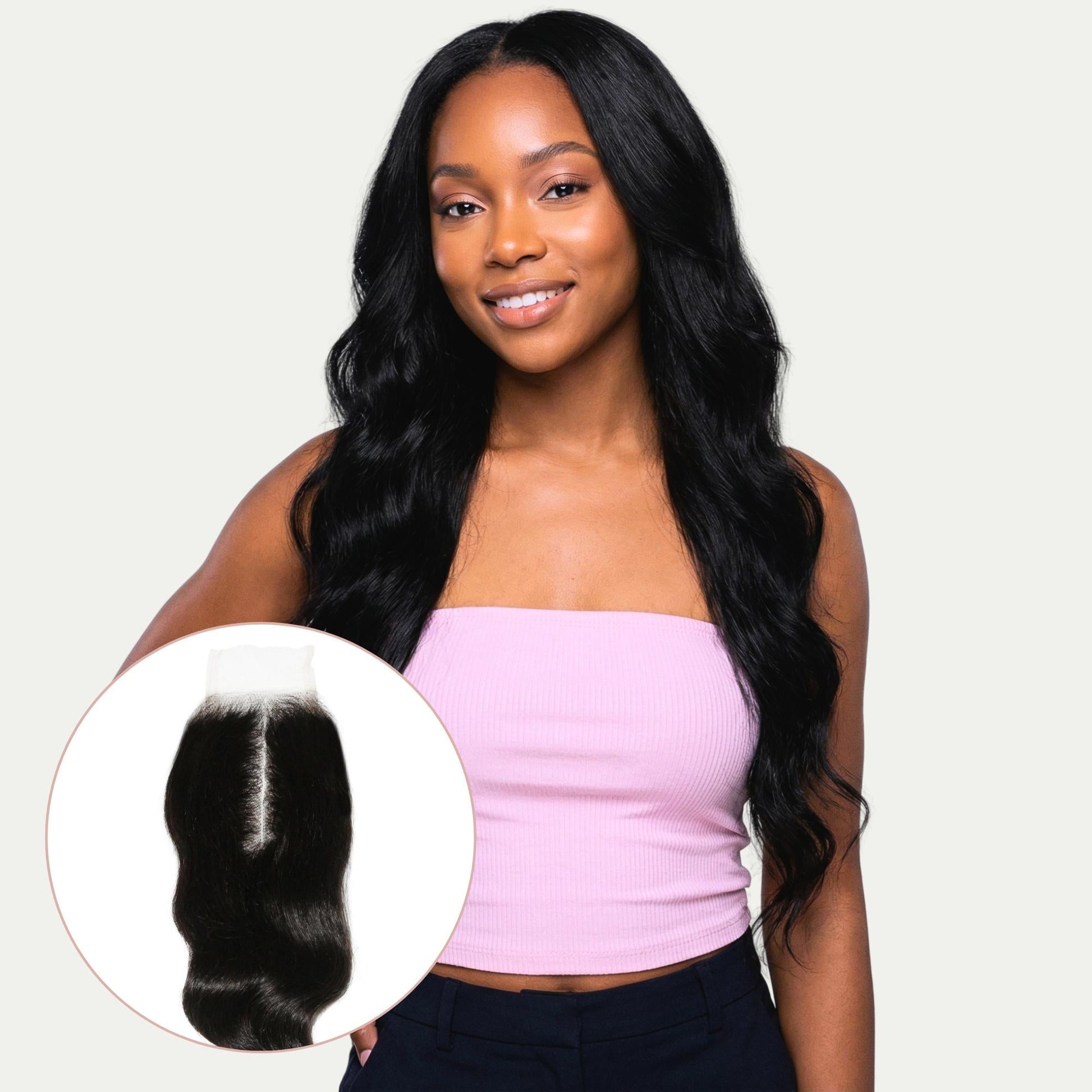 Loose Wave 2x6 Transparent Lace Human Hair Closure Luxegan