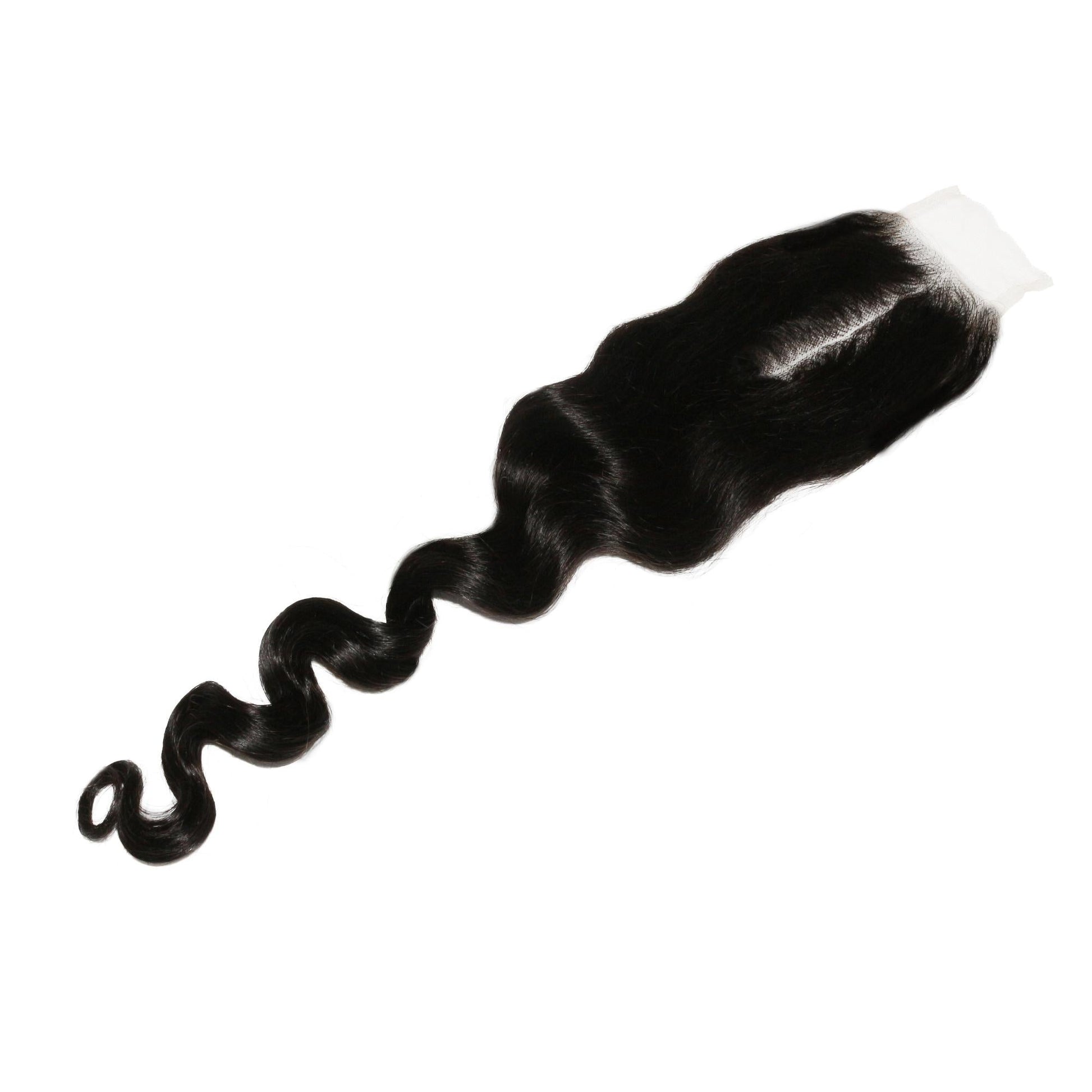 Loose Wave 2x6 Transparent Lace Human Hair Closure Luxegan