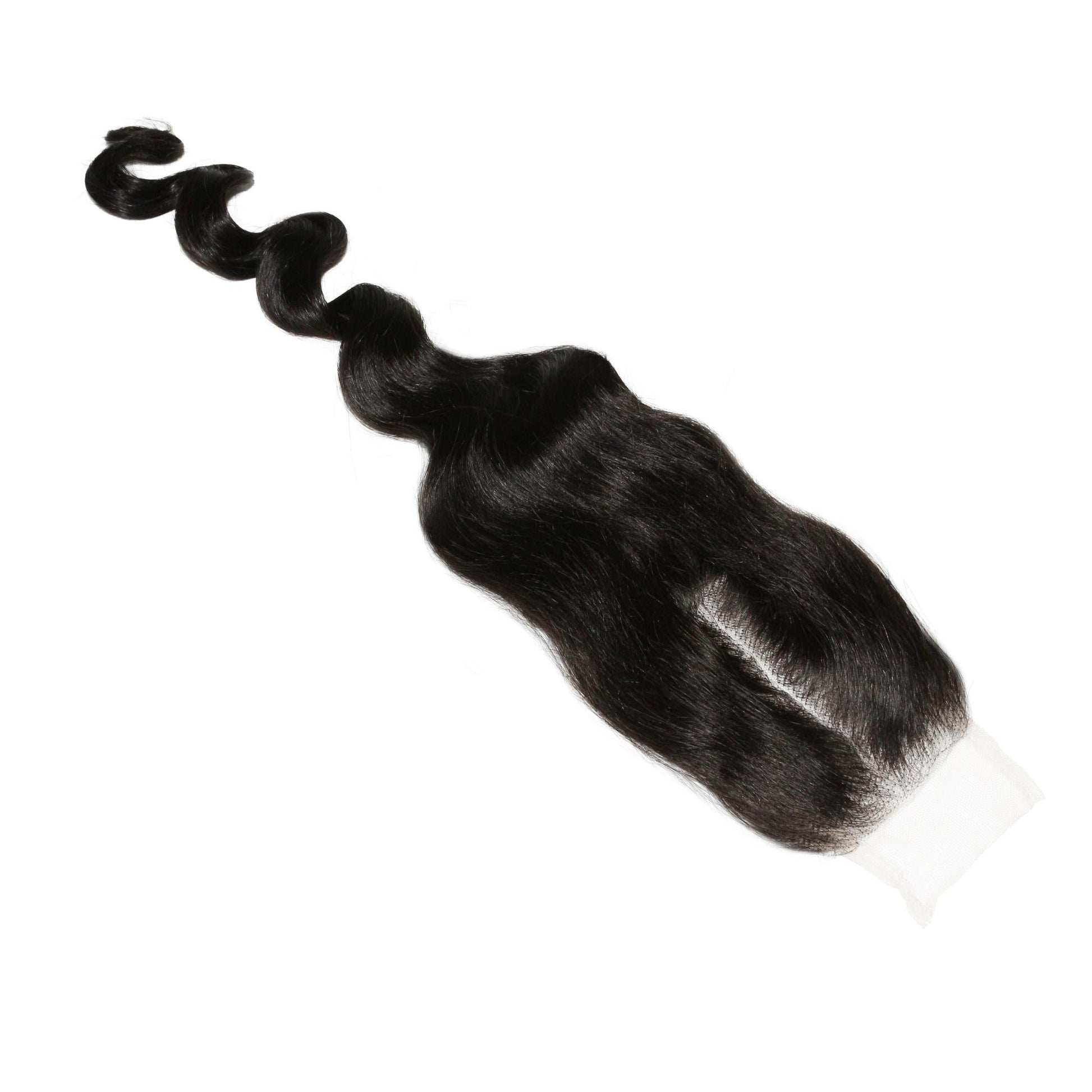 Loose Wave 2x6 Transparent Lace Human Hair Closure Luxegan