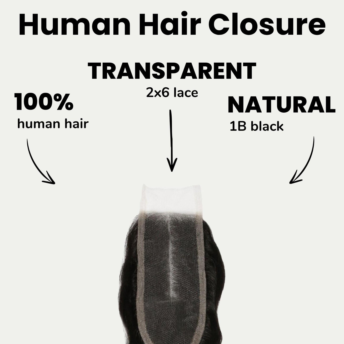 Loose Wave 2x6 Transparent Lace Human Hair Closure Luxegan