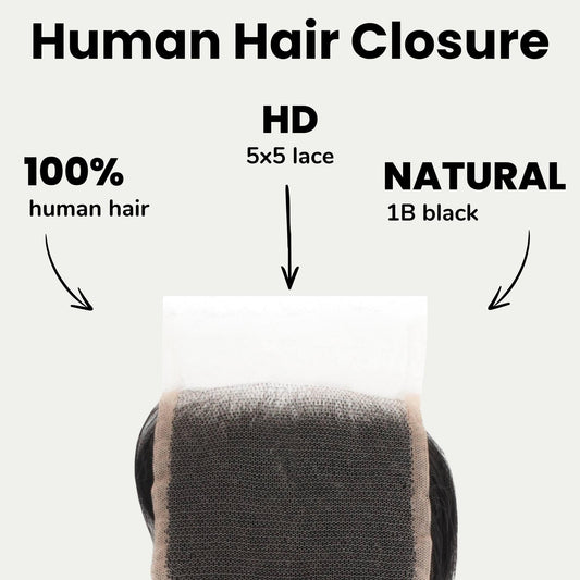 Loose Wave 5x5 HD Lace Human Hair Closure Luxegan