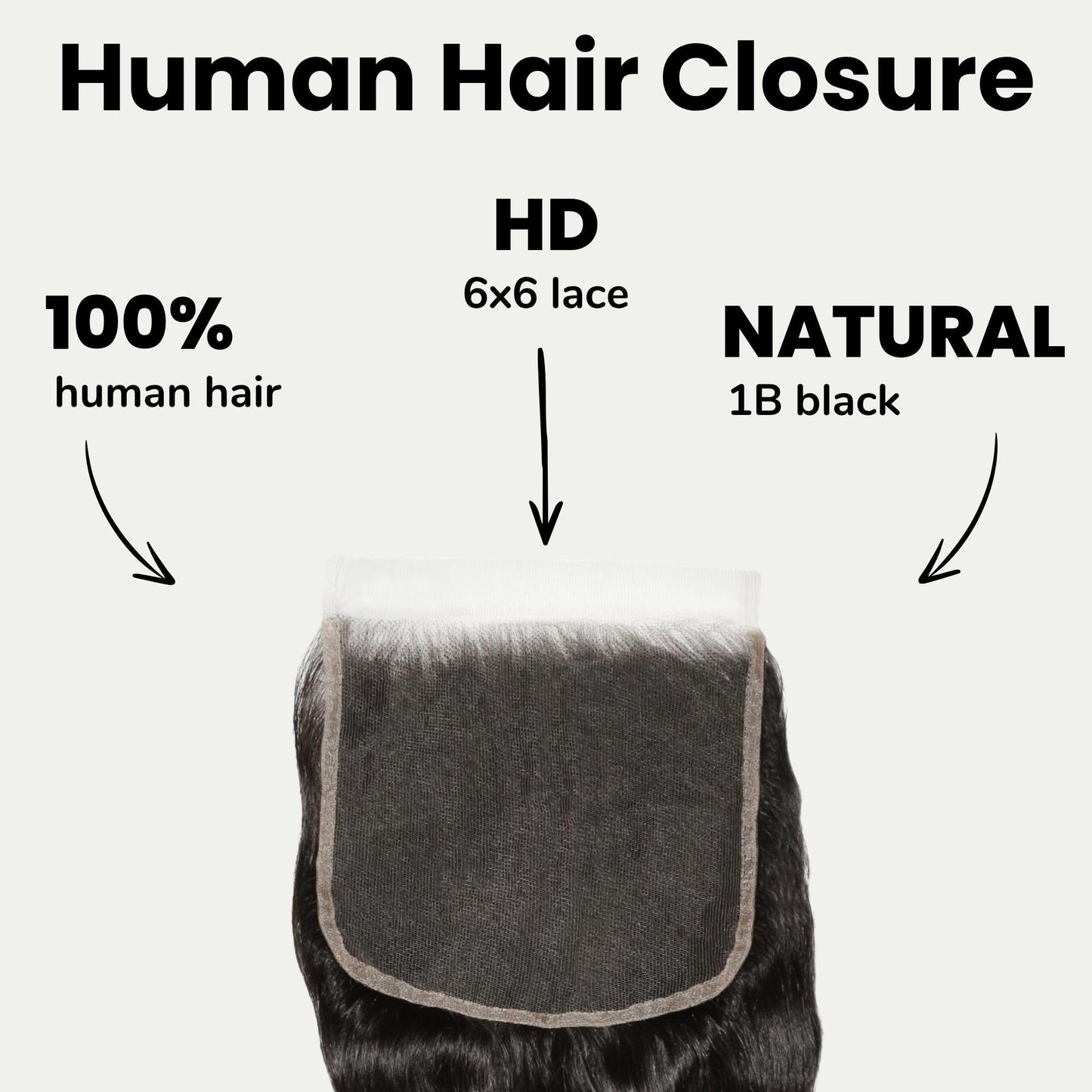 Loose Wave 6x6 HD Lace Human Hair Closure Luxegan