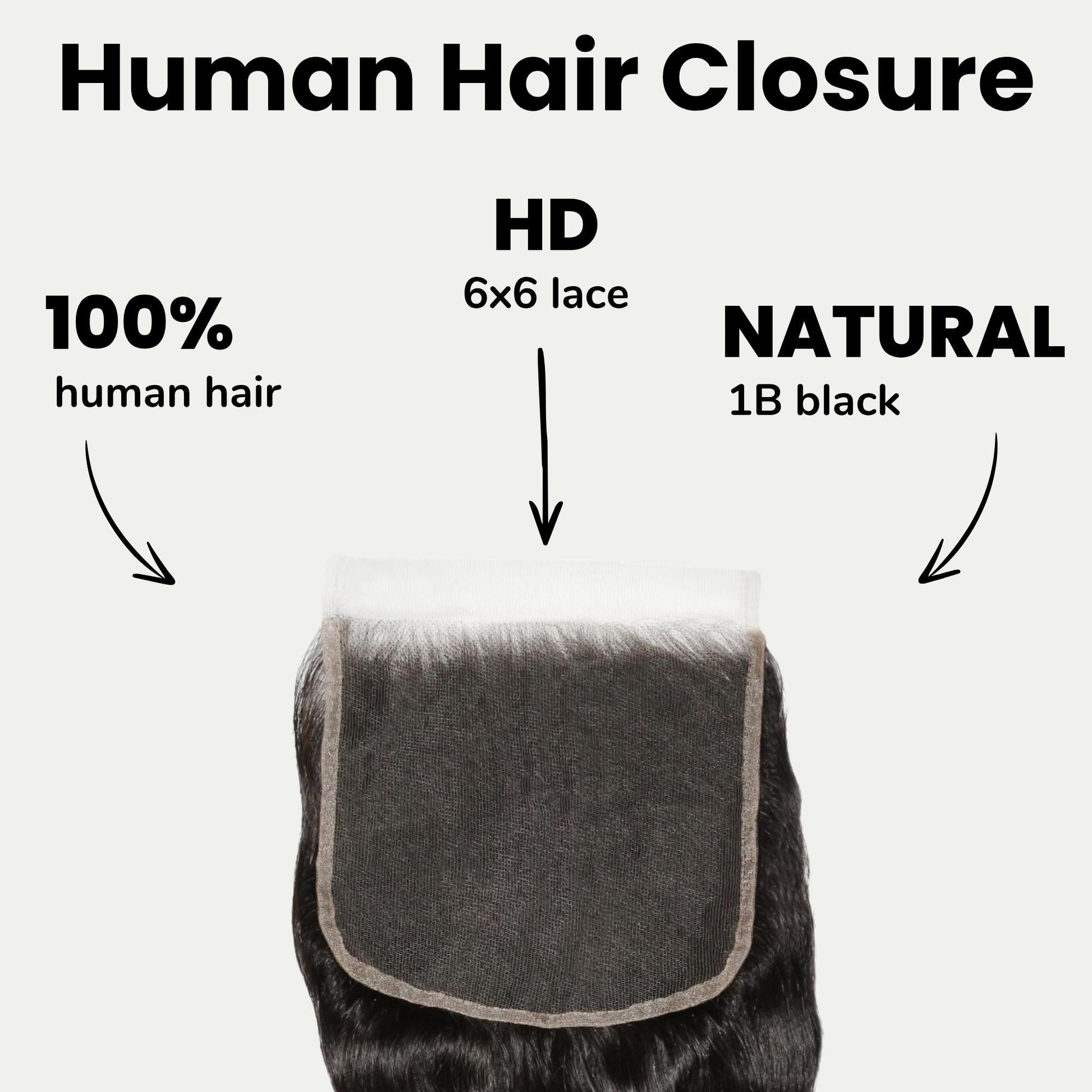 Loose Wave 6x6 HD Lace Human Hair Closure Luxegan