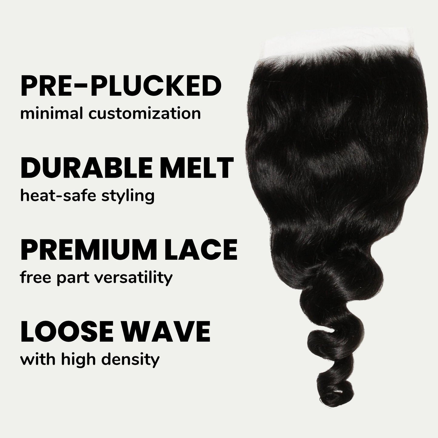 Loose Wave 7x7 HD Lace Human Hair Closure Luxegan