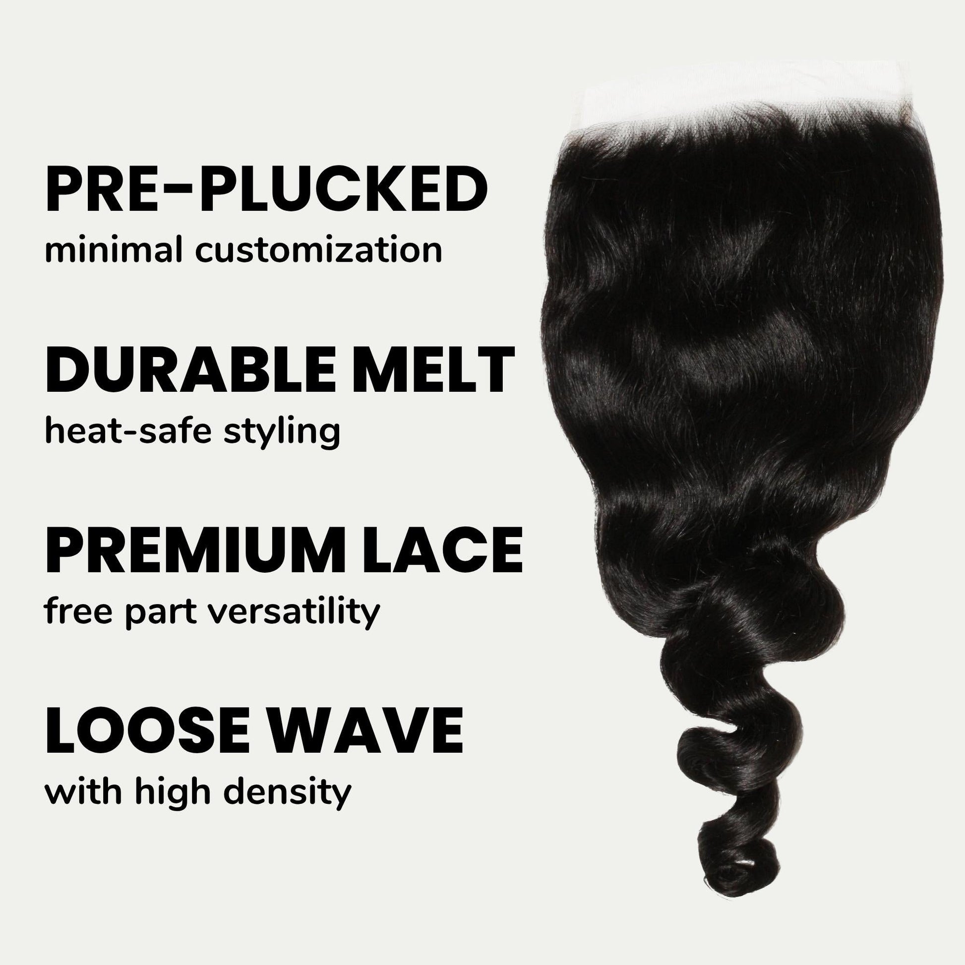 Loose Wave 7x7 HD Lace Human Hair Closure Luxegan