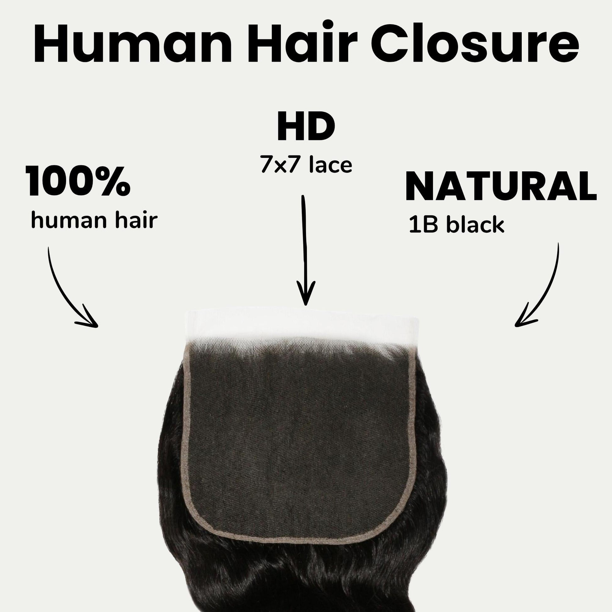 Loose Wave 7x7 HD Lace Human Hair Closure Luxegan