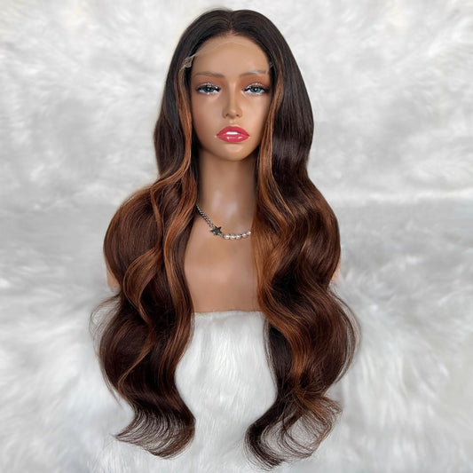 Luscious Glueless 5x5 HD Lace Professionally Colored 100% Human Hair Closure Wig Luxegan
