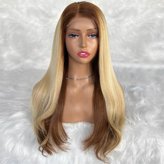 Monique Glueless 5x5 HD Lace Professionally Colored 100% Human Hair Closure Wig Luxegan