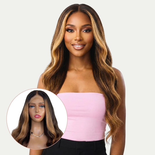 Mystique Glueless 5x5 HD Lace Professionally Colored 100% Human Hair Closure Wig Luxegan
