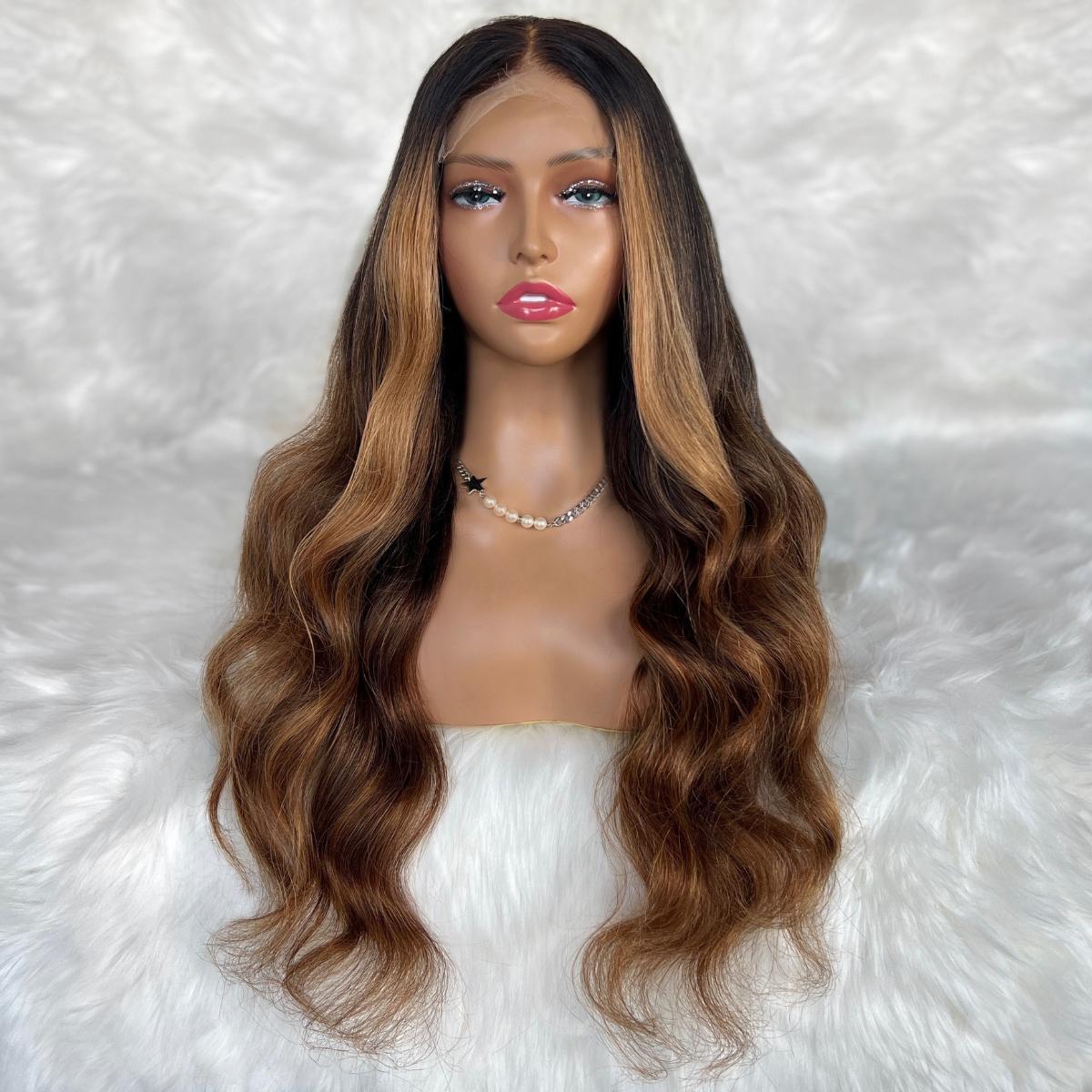 Mystique Glueless 5x5 HD Lace Professionally Colored 100% Human Hair Closure Wig Luxegan