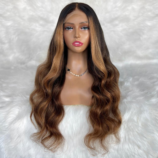 Mystique Glueless 5x5 HD Lace Professionally Colored 100% Human Hair Closure Wig Luxegan