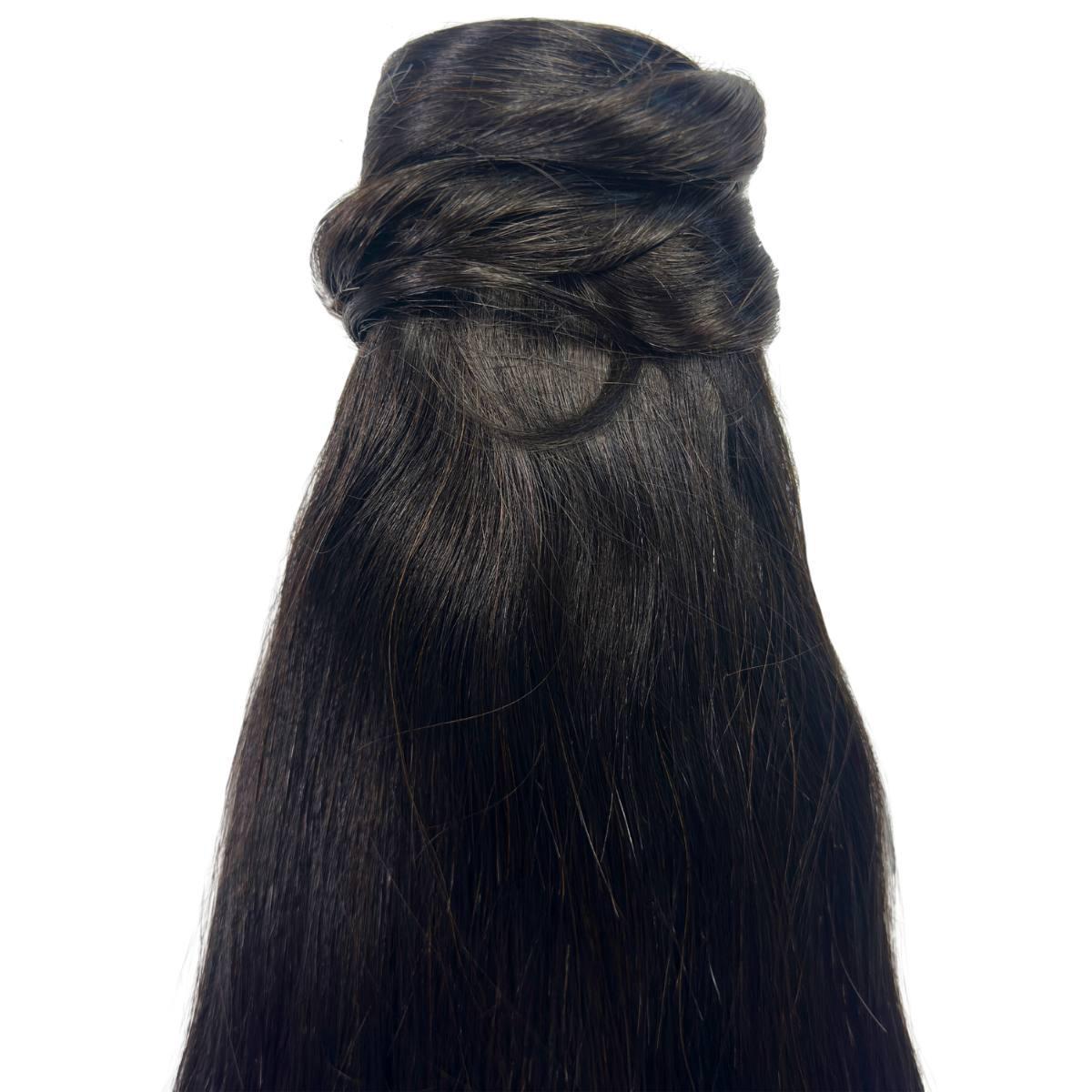 Natural Black 100% Human Hair Ponytail Extension Luxegan