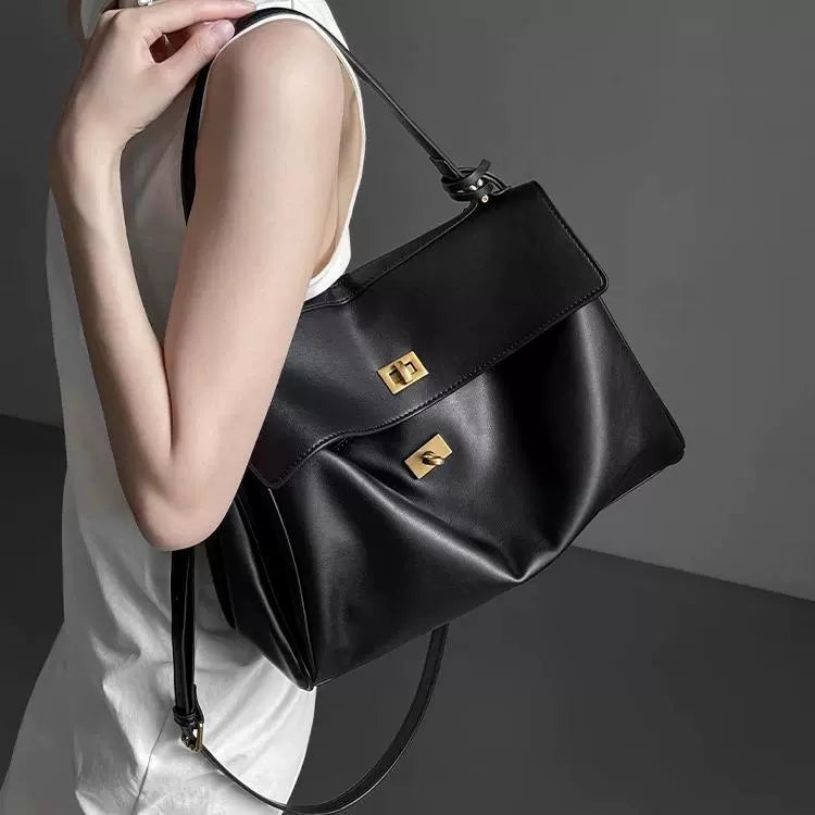 PU Loose Tote Bag | Niche Style Large Capacity Crossbody Luxegan