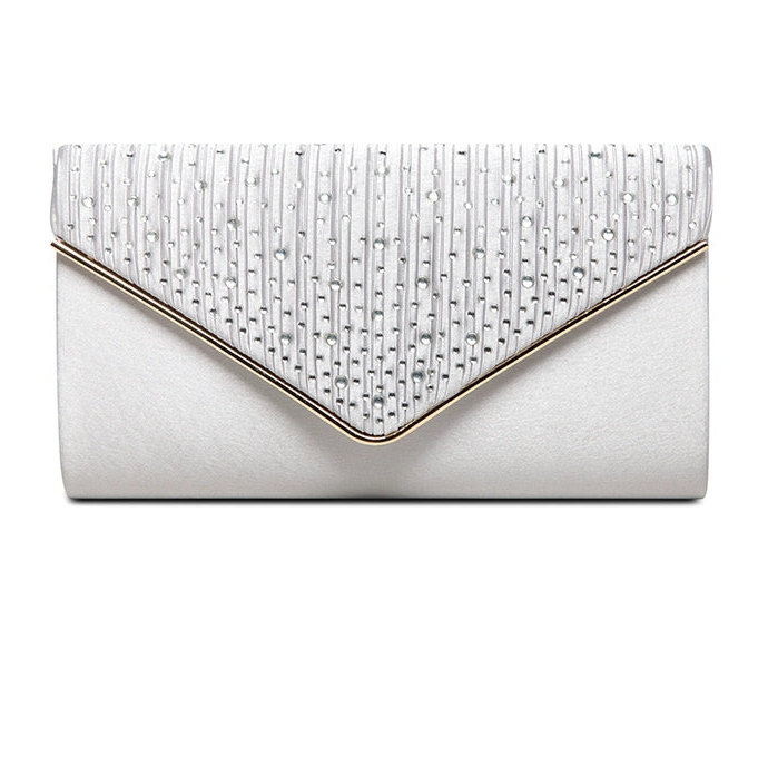 Velvet Diamond Envelope Clutch | Cheongsam Dinner Bag with Single Shoulder Sling Luxegan