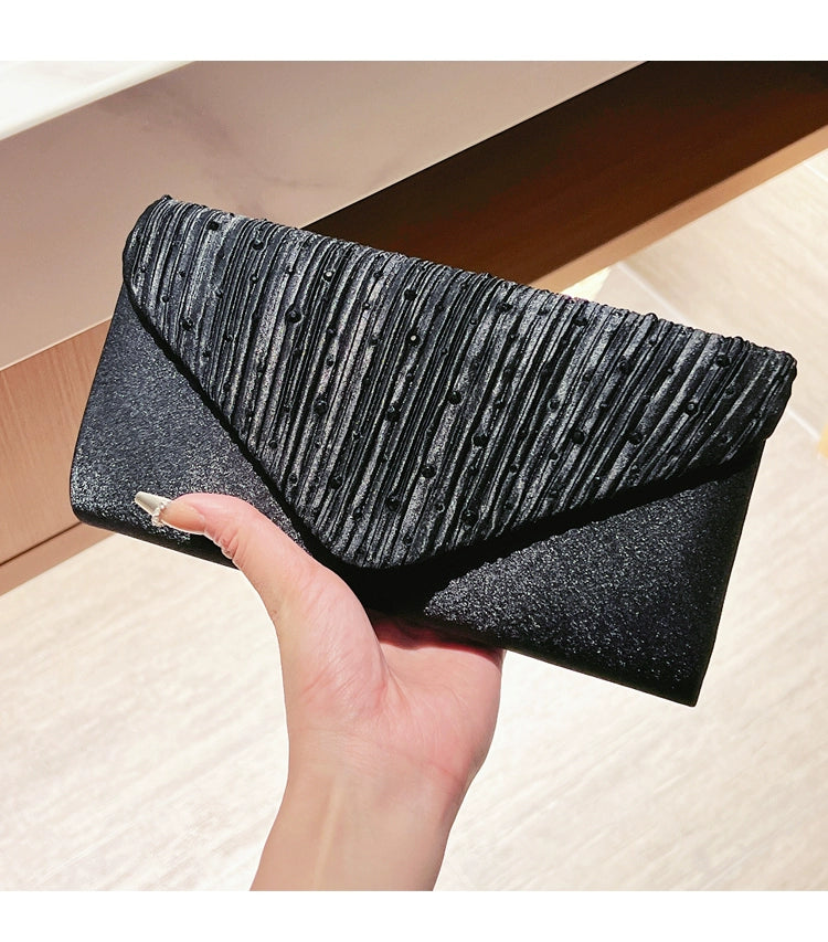 Fabric Diamond Square Box Clutch | Medium Hard Socialite Banquet Bag Luxegan