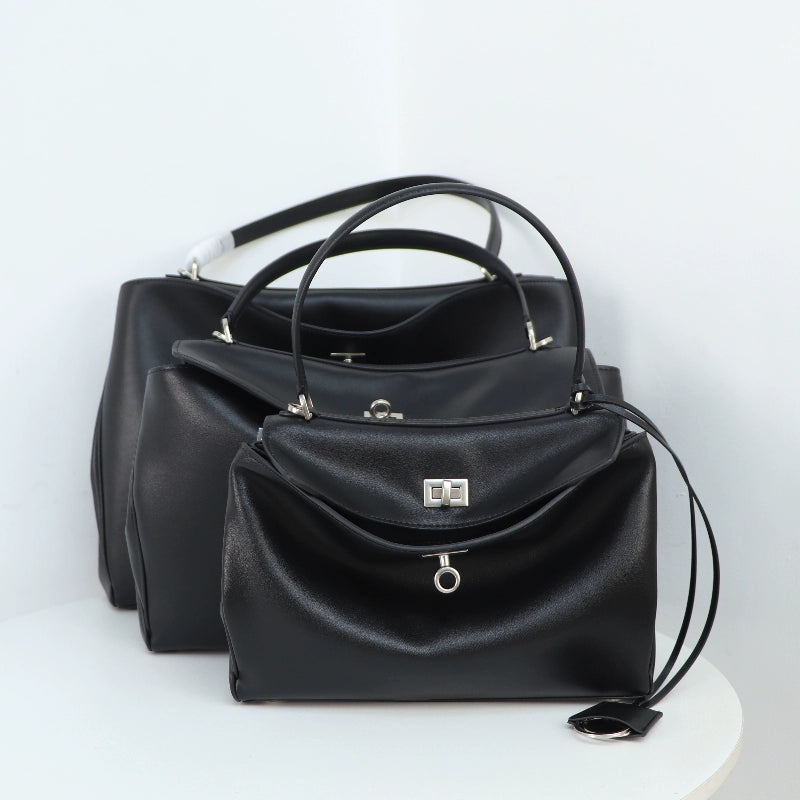 New Arrival B Home Rodeobag Large Capacity Kelly Tote | Genuine Cowhide Leather Soft Shoulder Messenger Bag with Lock Luxegan