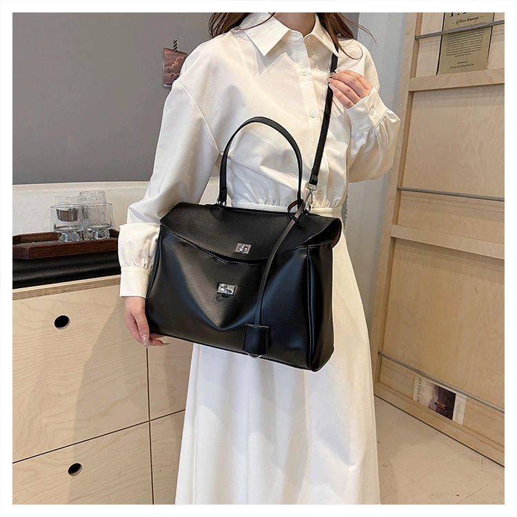 PU Fashion Satchel | Soft Horizontal Square Crossbody Tote Luxegan