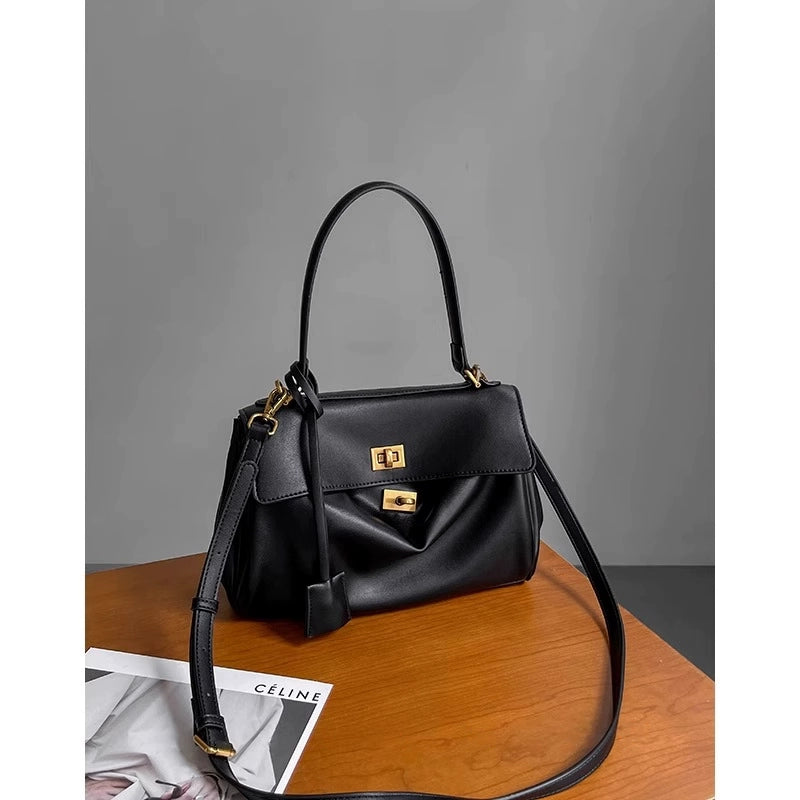 Super Fiber Tote Bag | Soft Large Horizontal Square Shoulder Bag Luxegan