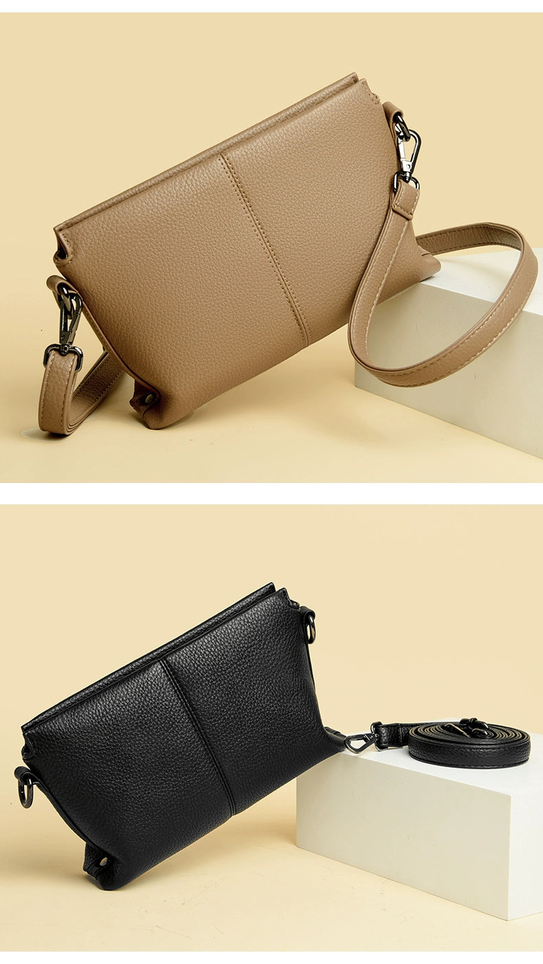 Western Style Soft Leather Women's Crossbody Bag | Fashion Small Square Shoulder Bag (Commuting & Casual Handbag) Luxegan