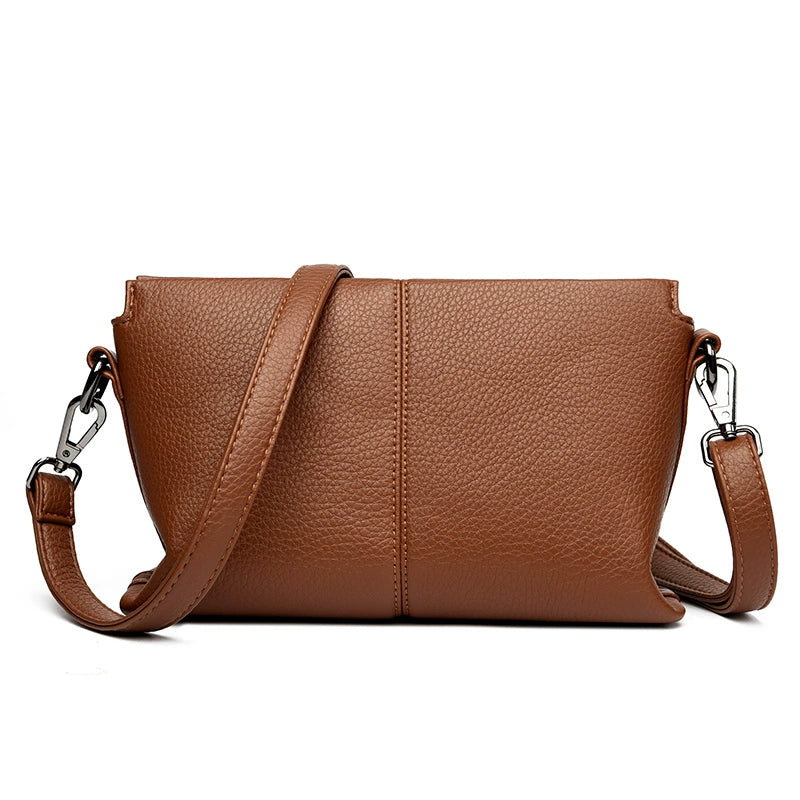 Western Style Soft Leather Women's Crossbody Bag | Fashion Small Square Shoulder Bag (Commuting & Casual Handbag) Luxegan