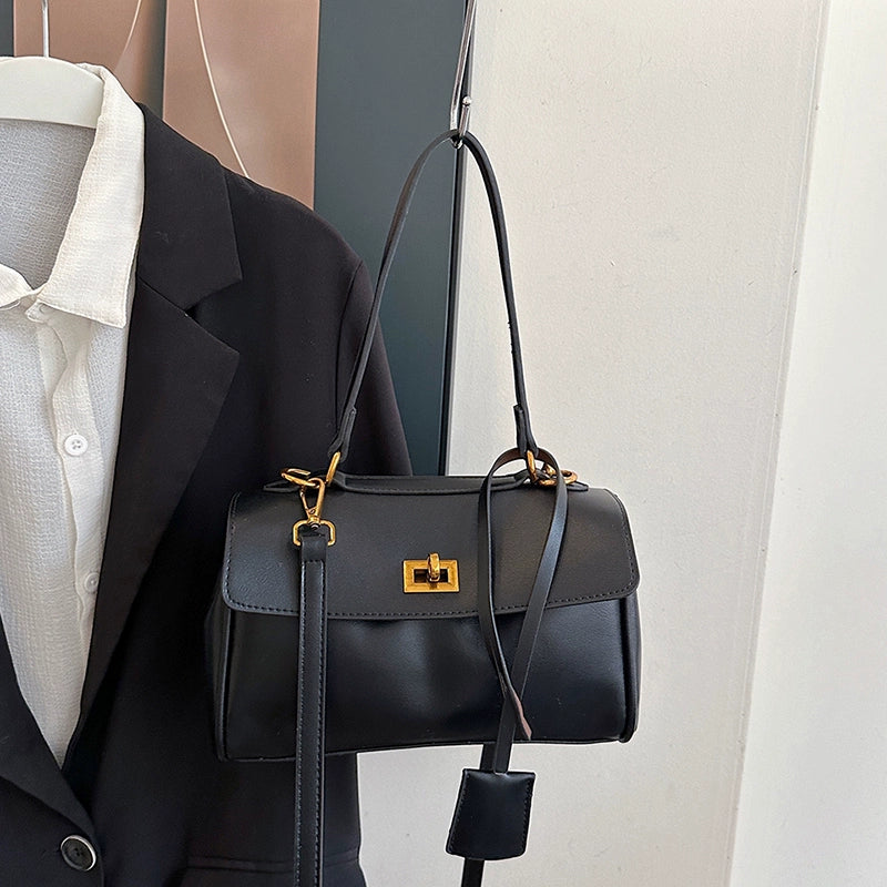 PU Shoulder Underarm Bag | Soft Contrast Color Messenger Bag Luxegan