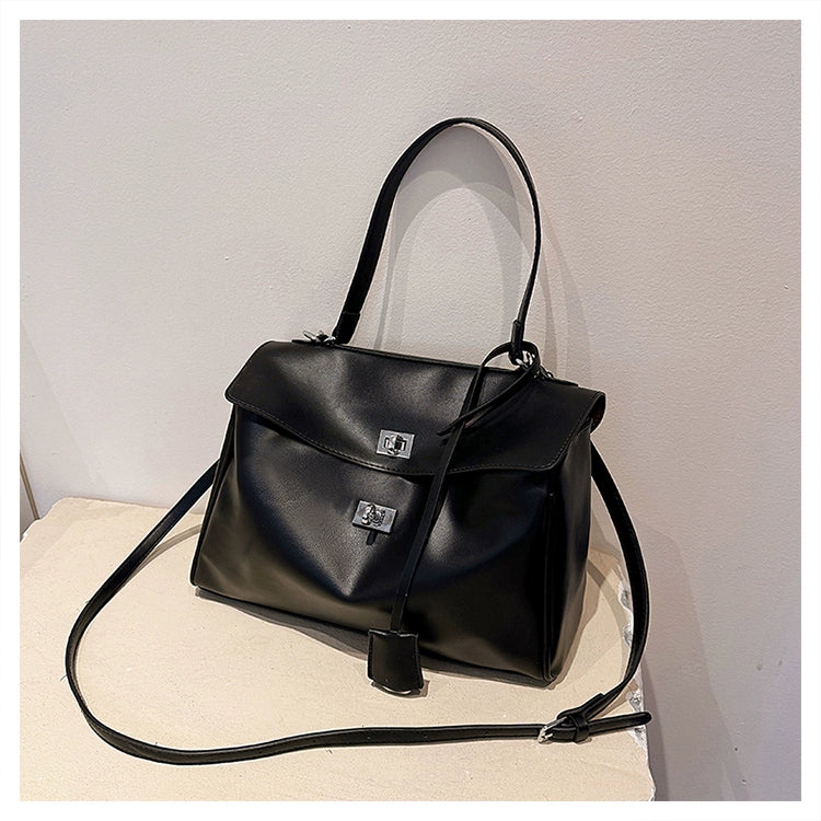 PU Fashion Satchel | Soft Horizontal Square Crossbody Tote Luxegan