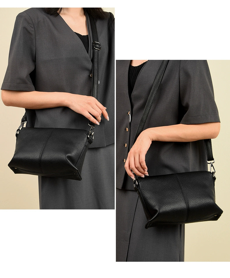 Western Style Soft Leather Women's Crossbody Bag | Fashion Small Square Shoulder Bag (Commuting & Casual Handbag) Luxegan