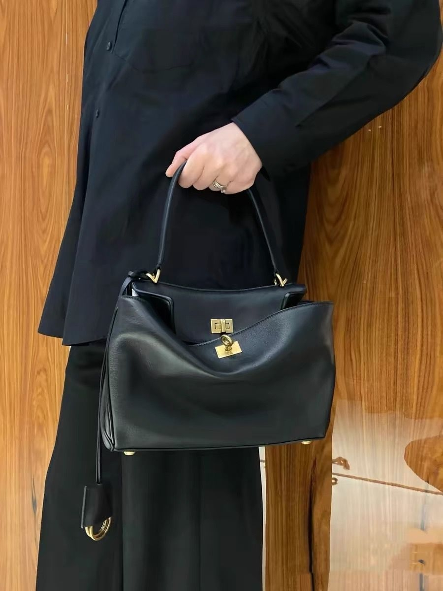 New Arrival B Home Rodeobag Large Capacity Kelly Tote | Genuine Cowhide Leather Soft Shoulder Messenger Bag with Lock Luxegan