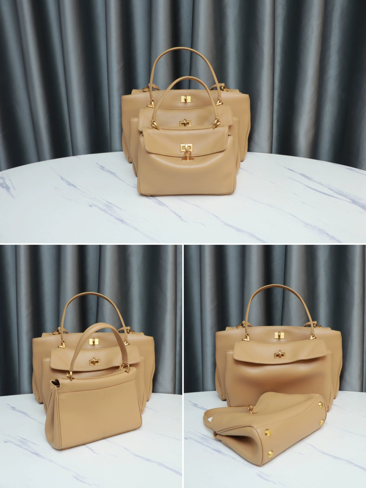 New Arrival B Home Rodeobag Large Capacity Kelly Tote | Genuine Cowhide Leather Soft Shoulder Messenger Bag with Lock Luxegan