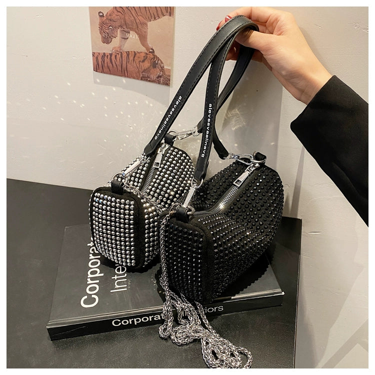 Fancy Rhinestone Bag | New Arrival Tide Fashion Underarm Bag & Full Diamond Crystal Handbag (Female Summer Crossbody) Luxegan