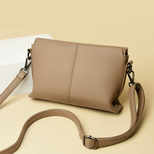 Western Style Soft Leather Women's Crossbody Bag | Fashion Small Square Shoulder Bag (Commuting & Casual Handbag) Luxegan