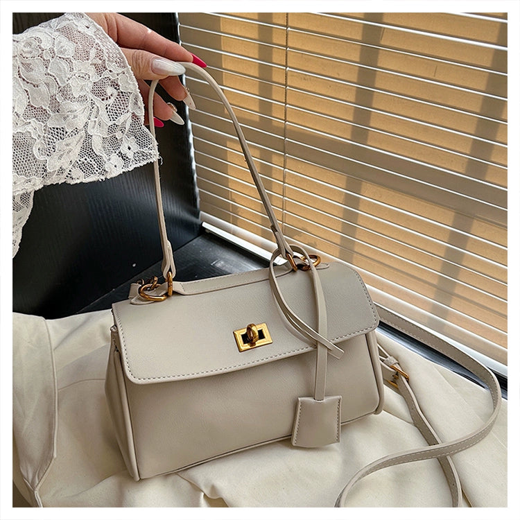 PU Shoulder Underarm Bag | Soft Contrast Color Messenger Bag Luxegan