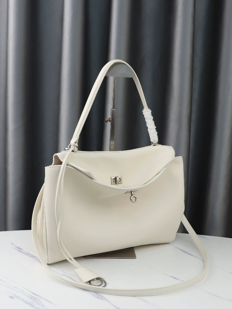 New Arrival B Home Rodeobag Large Capacity Kelly Tote | Genuine Cowhide Leather Soft Shoulder Messenger Bag with Lock Luxegan