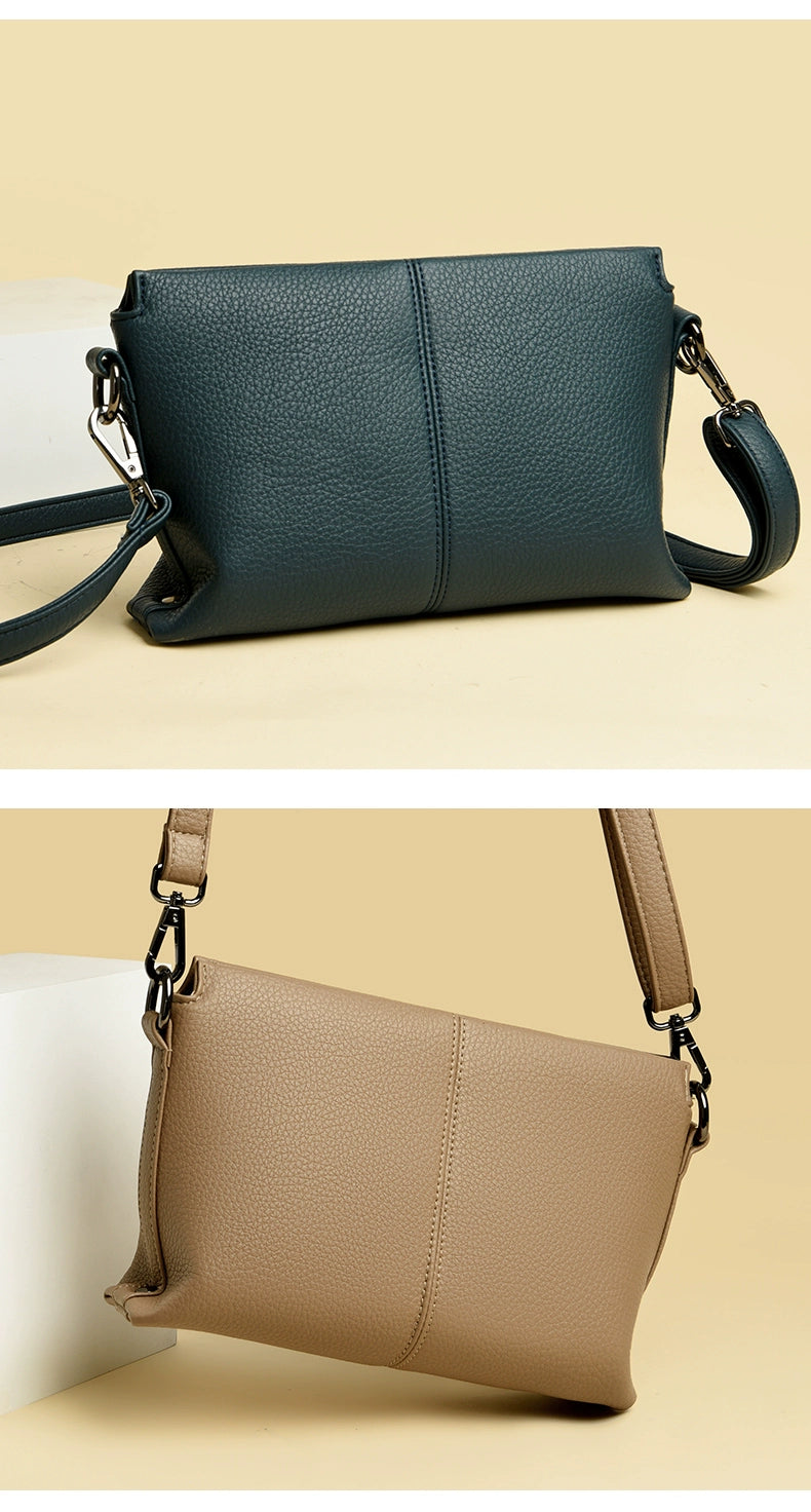 Western Style Soft Leather Women's Crossbody Bag | Fashion Small Square Shoulder Bag (Commuting & Casual Handbag) Luxegan