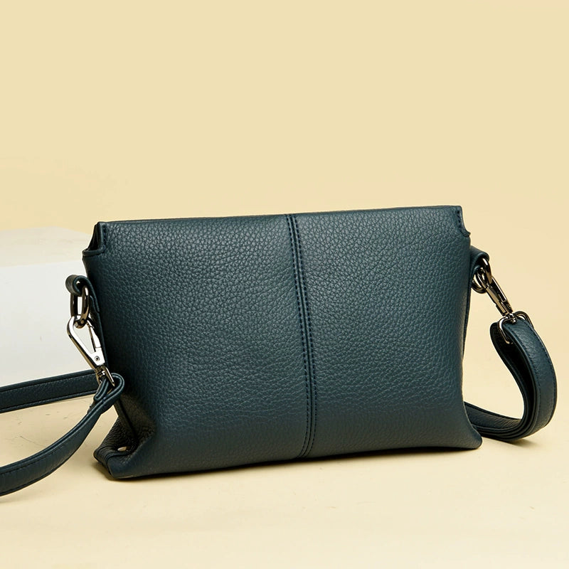 Western Style Soft Leather Women's Crossbody Bag | Fashion Small Square Shoulder Bag (Commuting & Casual Handbag) Luxegan