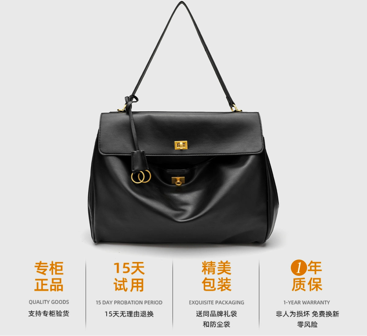 Cowhide Commuter Tote | Fashion Large Horizontal Square Bag Luxegan